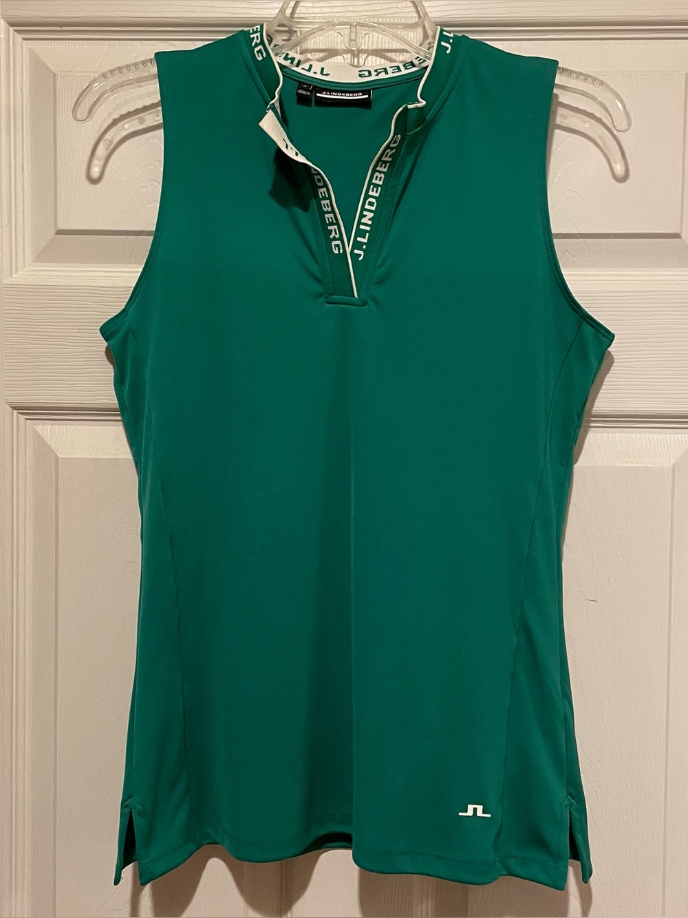 NWOT J.Lindeberg Leya Sleeveless Polo Golf Shirt - Green - Ladies Medium